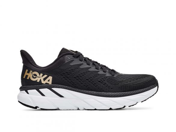 Hoka One One Clifton 7 hardloopschoenen zwart/goud dames 1110509-BBRNZ