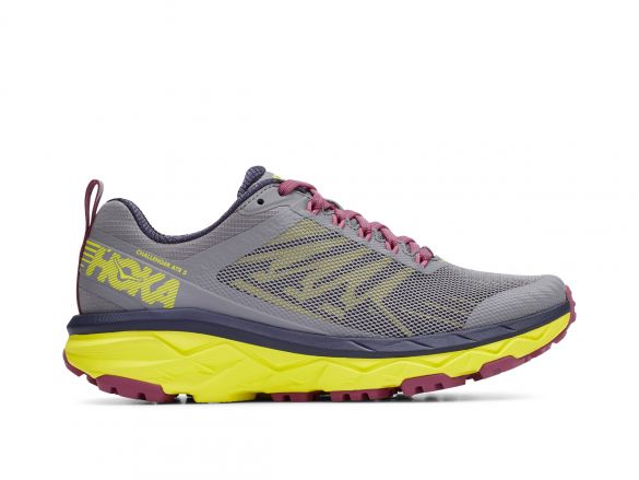Hoka One One Challenger ATR 5 hardloopschoenen grijs/geel dames 1104094-FGEP