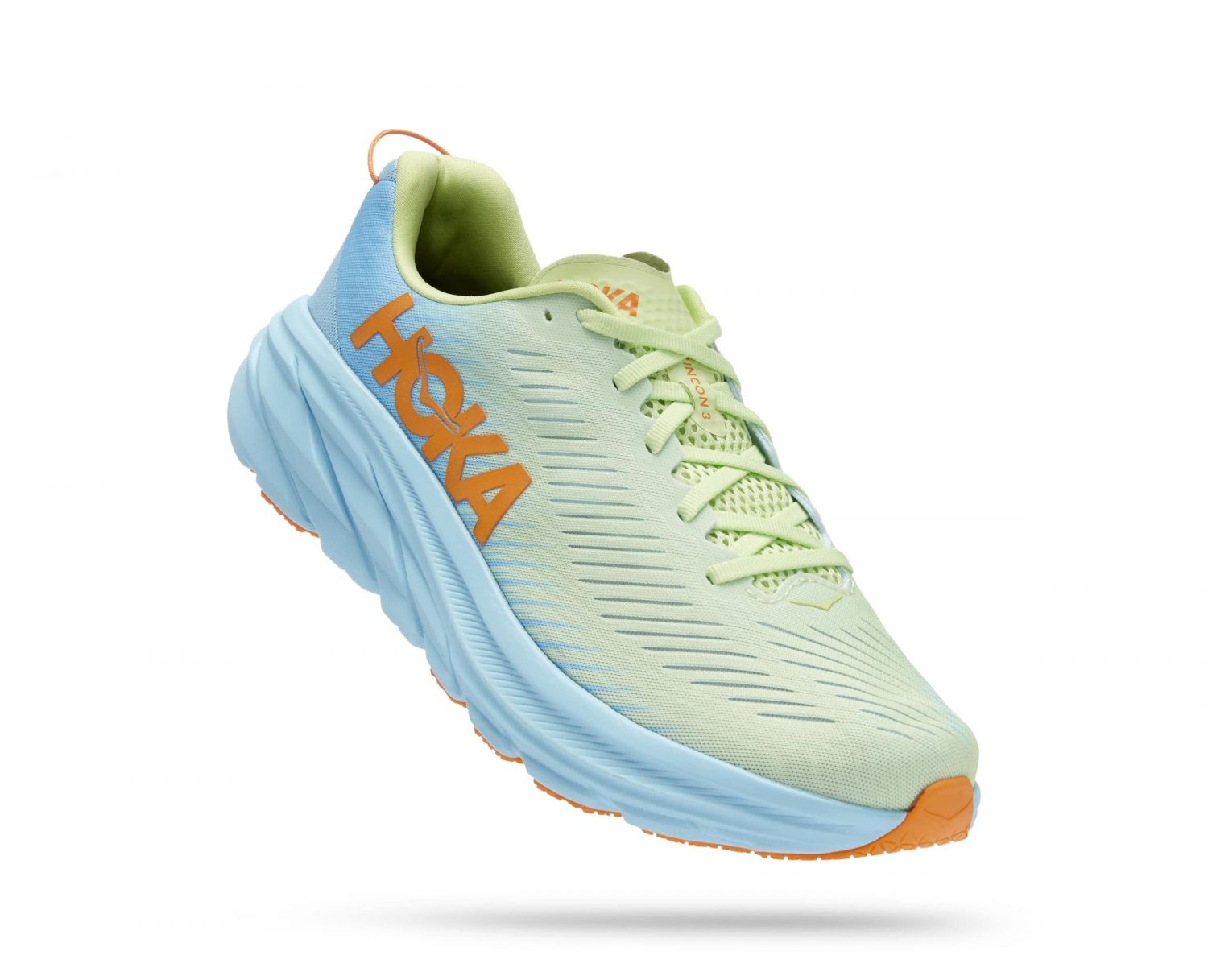 Hoka Rincon 3 hardloopschoenen geel/blauw heren 1119395-BSSNG