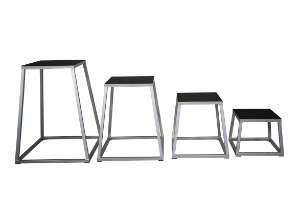 Lifemaxx Steel plyo box set (12", 18", 24" and 30") LMX1298 LMX 1298