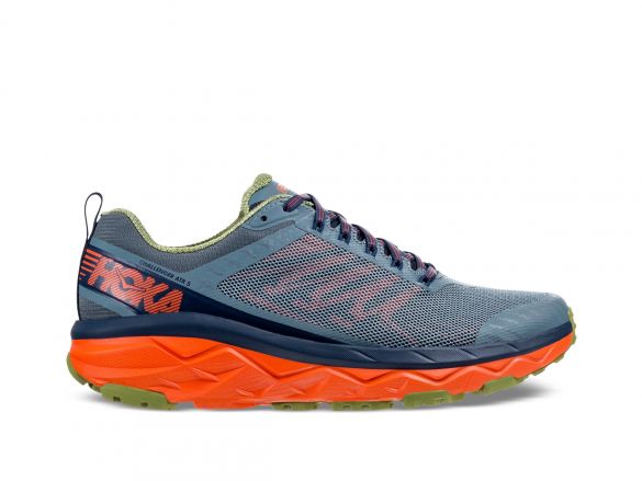 Hoka One One Challenger ATR 5 wide hardloopschoenen blauw/oranje heren 1104095-SWMOC