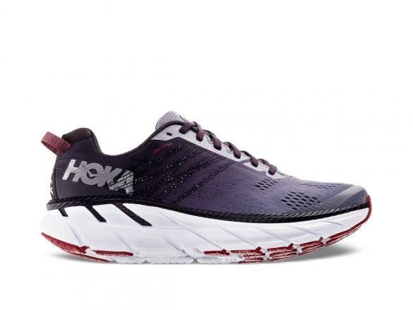Hoka One One Clifton 6 hardloopschoenen paars/wit heren 1102872-GOBS