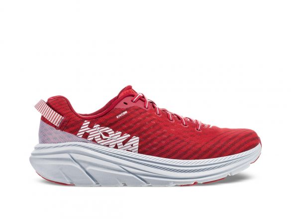 Hoka One One Rincon hardloopschoenen rood/wit heren 1102874-BCPA