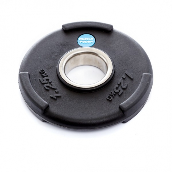 Muscle Power Olympische PU Halterschijf 1,25 kg Zwart MP806 MP806-1,25