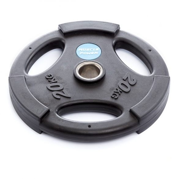 Muscle Power Olympische PU Halterschijf 20 kg Zwart MP806 MP806-20