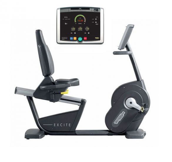 TechnoGym ligfiets Recline Excite+ 500i zwart gebruikt BBTGNRE500IZW