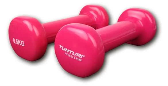 Tunturi Dumbells Vinyl Overtrokken Gietijzer Roze 0,5 kg 14TUSFU108 14TUSFU108