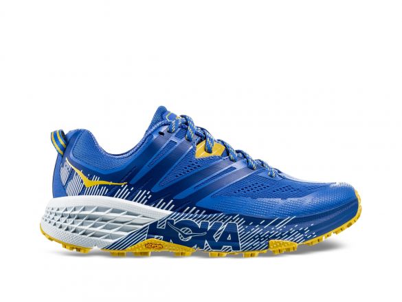 Hoka One One Speedgoat 3 trail hardloopschoenen blauw/geel dames 1099734-PBBM-VRR